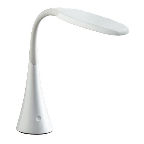 Safco Products 1000WH Vivo LED Modern ABS Desk Lamp with Dimmer Switch, White