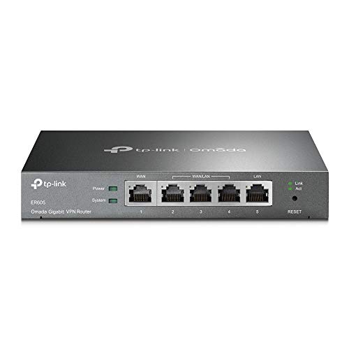 TP-Link Multi-WAN Wired VPN Router | Up to 4 Gigabit WAN Ports | SPI Firewall SMB Router | Omada SDN Integrated | Load Balance | Lightening Protection | Limited Lifetime Protection (TL-R605)