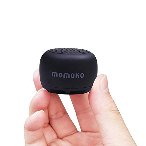 The Smallest Mini Bluetooth Speaker - Momoho BTS0011 Wireless Small Bluetooth Speaker,Portable Speakers for Home/Outdoor/Travel,Rechargeable,Compatible with iPhone Samsung (Black)