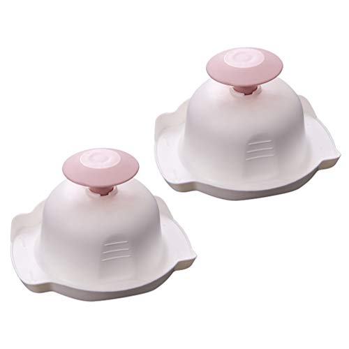 DOITOOL 2PCS Food Safety Holder for Mandolin Slicer or Grater for Kitchen, Food Slicer Cutter Finger Guard for Mandoline Slicer Grater Cutting (Blue) (Pink)