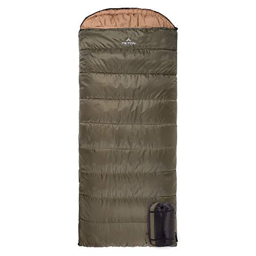 TETON Sports Celsius XL 0F Sleeping Bag; Great for Family Camping; Free Compression Sack