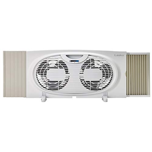 Lasko Twin Window Fan with Manual Intake & Exhaust Positions Or for Table Or Floor Use