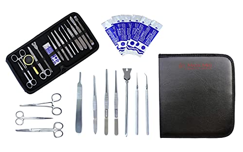 Matis Dissection Kit - Stainless Steel Tools for Biology / Anatomy and Veterinary Students.26 Pcs with case