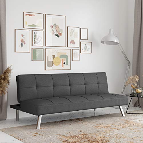 Serta Rane Collection Convertible Sofa, L66.1 x W33.1 x H29.5, Charcoal