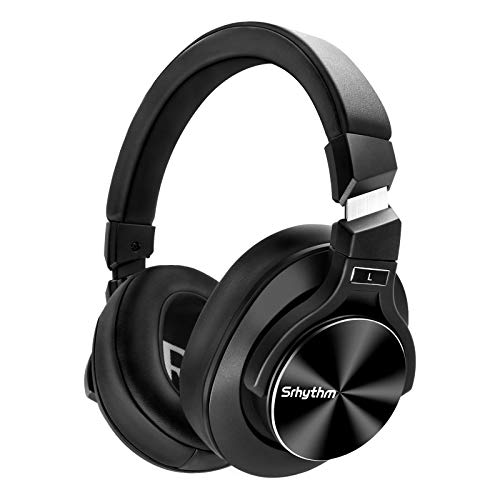 Noise Cancelling Headphones Bluetooth V5.0 Wireless,40Hours Playtime Headsets Over Ear with Microphones&Fast Charge,Srhythm NC75 Pro for TV/PC/Cell Phone - Low Latency