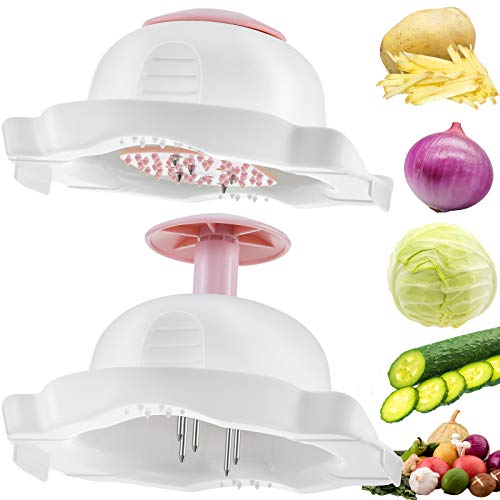 2 Pieces Food Safety Holder Mandoline Slicing Tool, Food Slicer Cutter Finger Guard for Mandoline Slicer Grater Cutting (Pink)