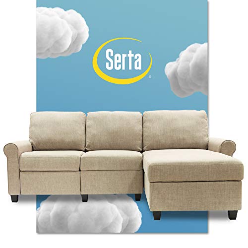 Serta Copenhagen Reclining Sectional with Right Storage Chaise - Beige