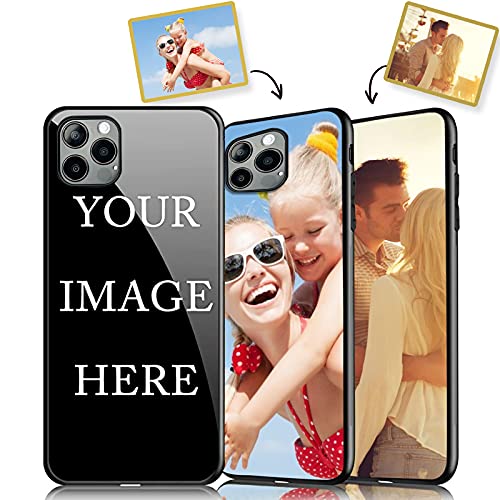 Custom Phone Case for iPhone 11, Support Customized for All iPhone Model Make Your Own Phone Case, Personalized Photo Gift for Birthday Xmas Valentines Best Friends Her and Him, Black